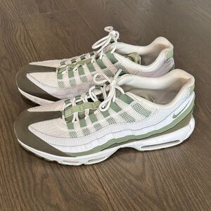 Nike Air Max 95 Olive and White Sneakers